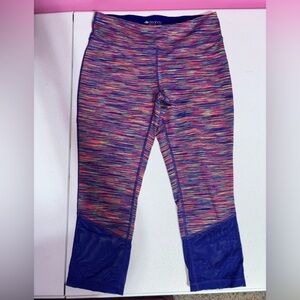 Ideology Women’s Capris with Blue and Pink Stripes